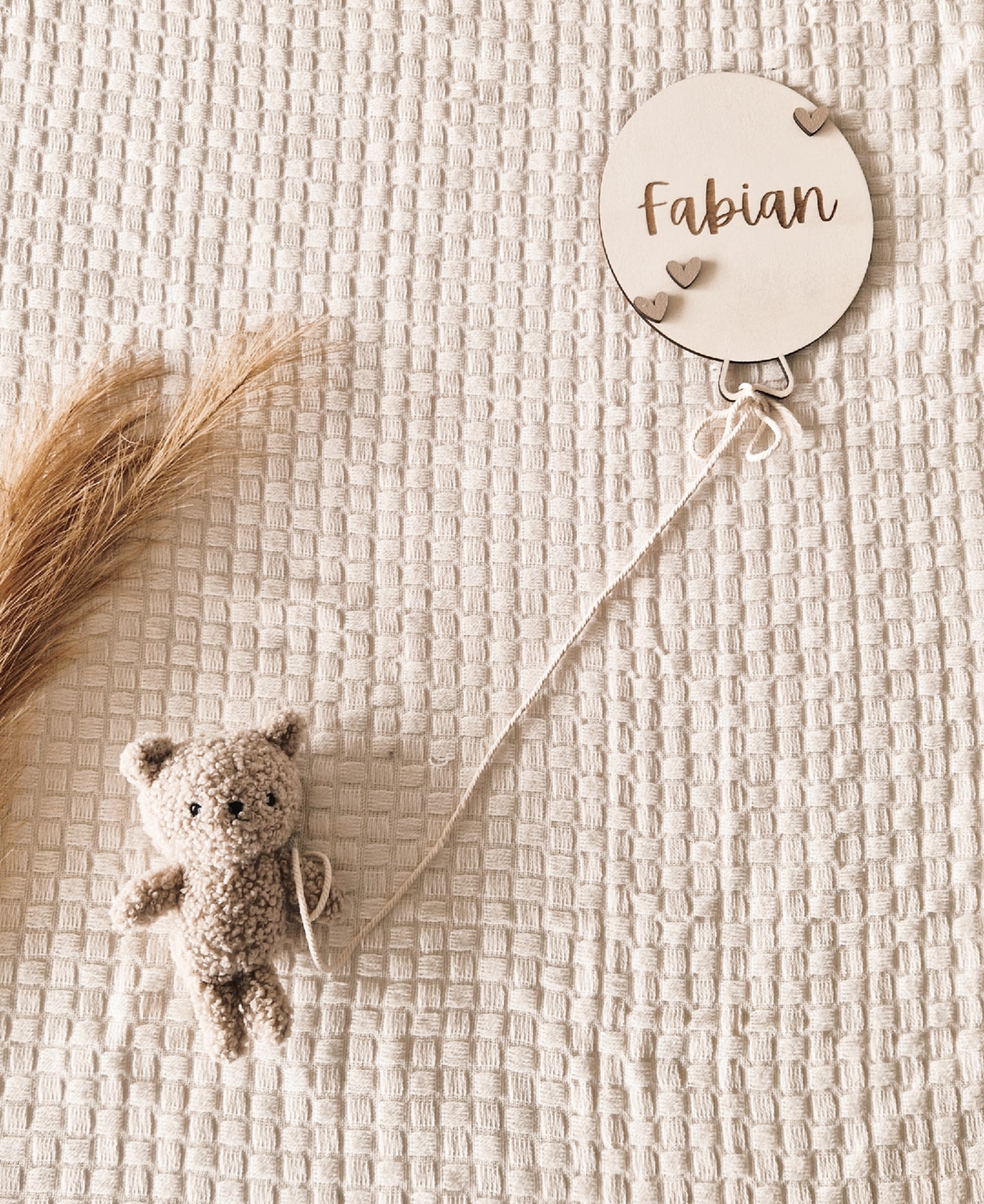 Holzschild Ballon mit Name personalisiert