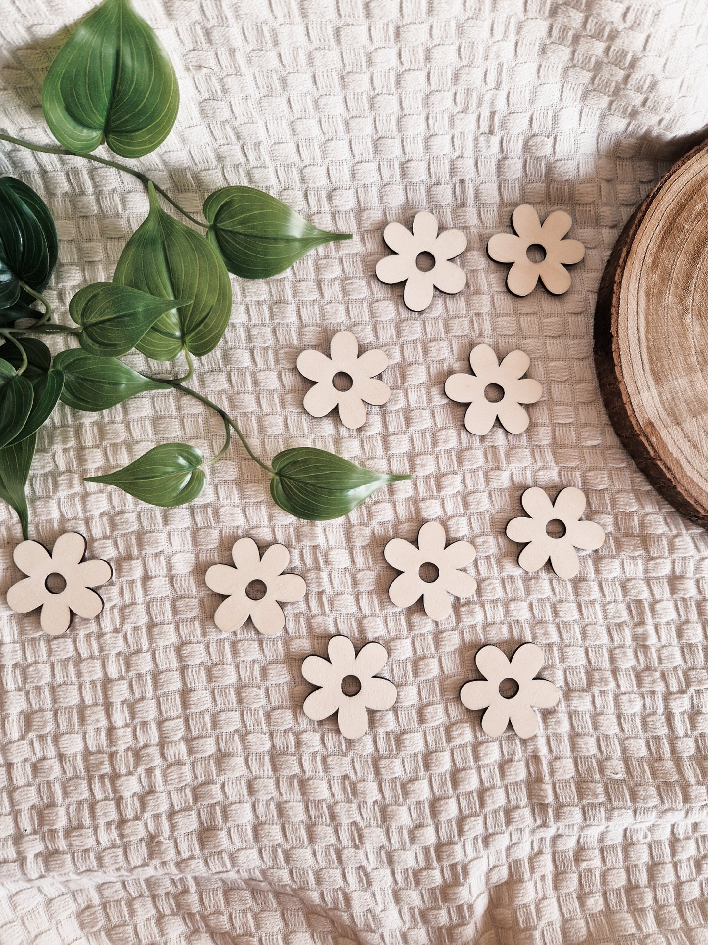 Blumenset Gänseblümchen aus Holz