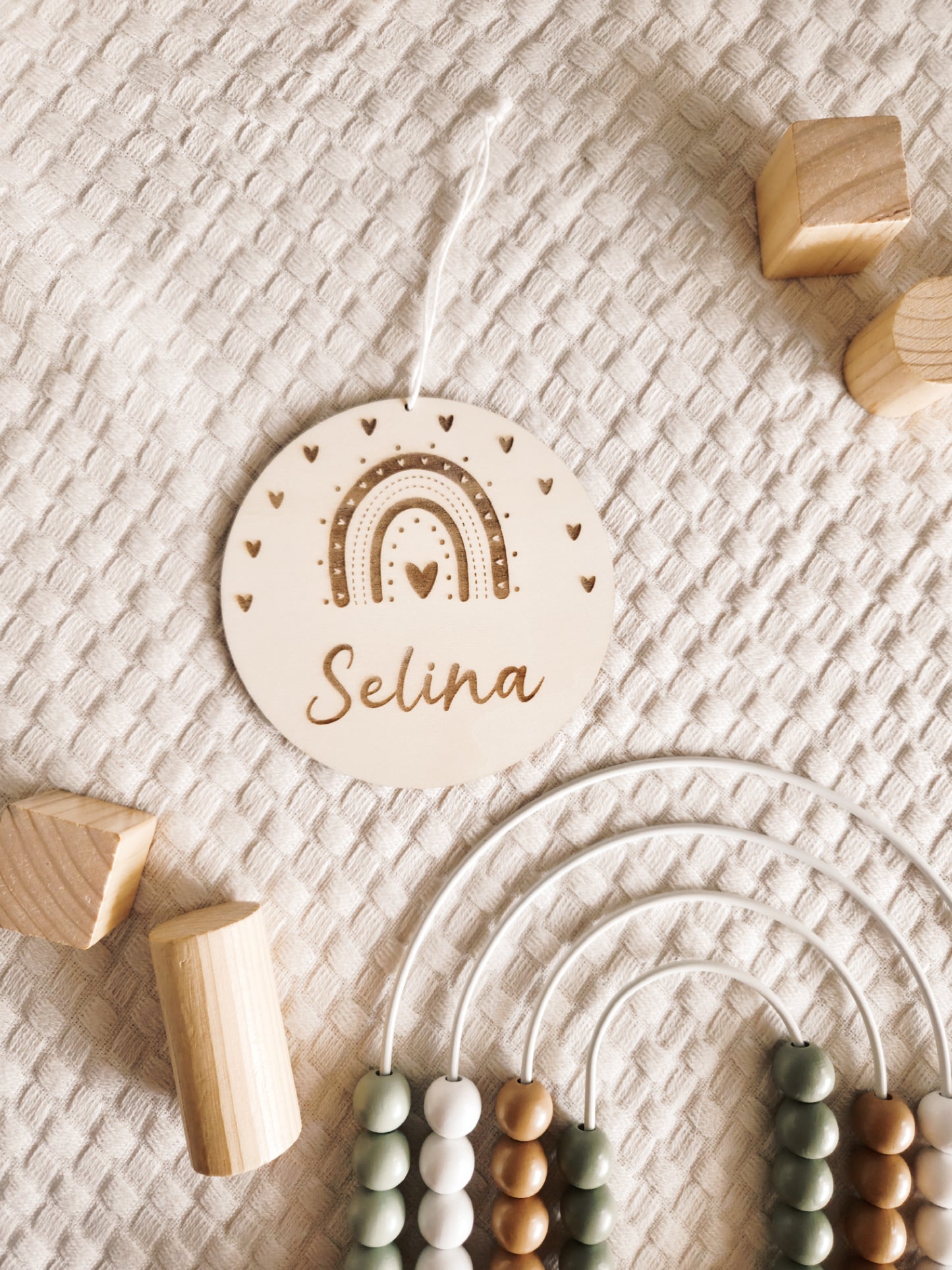 Namensschild aus Holz personalisiert