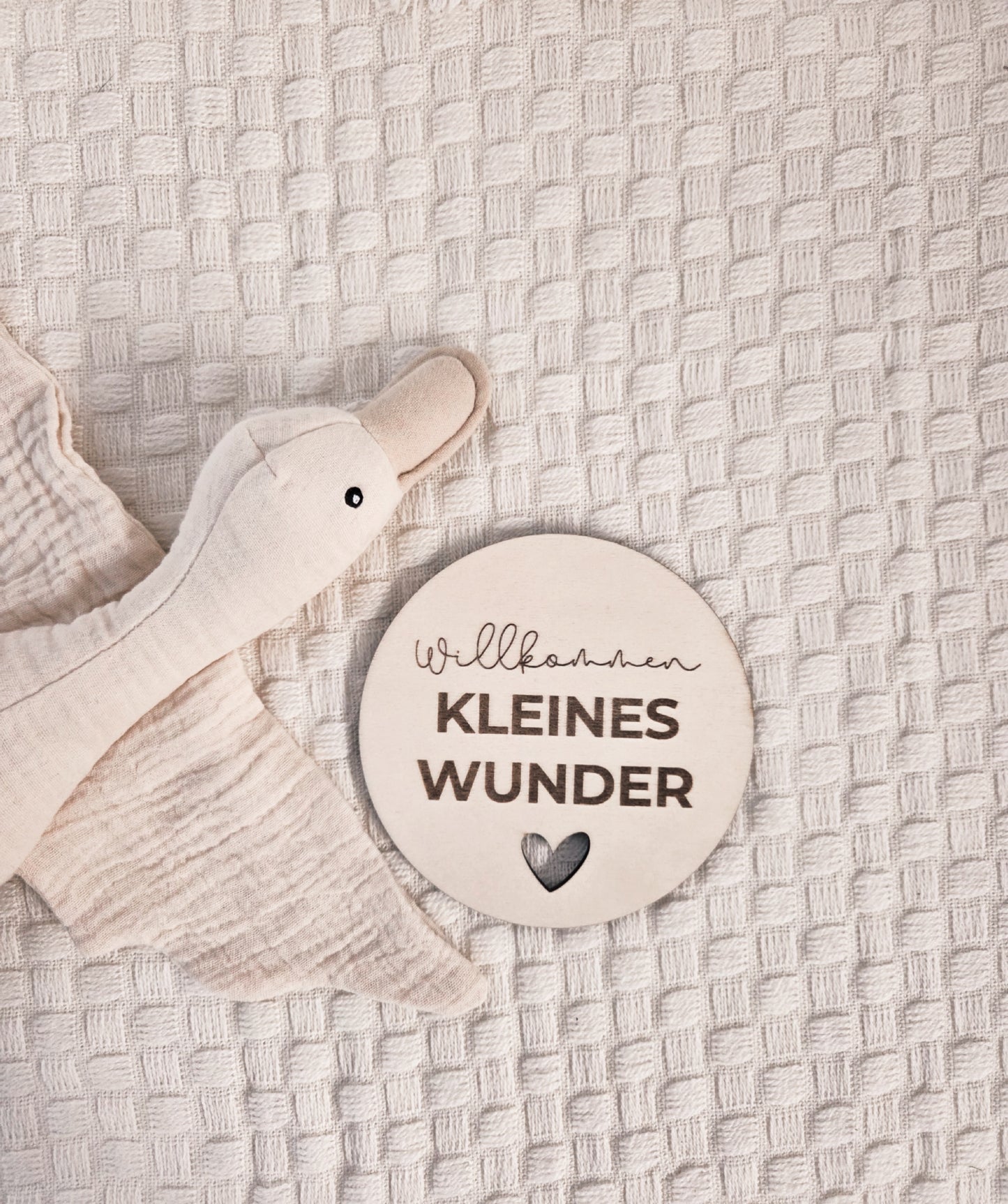 Willkommen kleines Wunder Holzschild