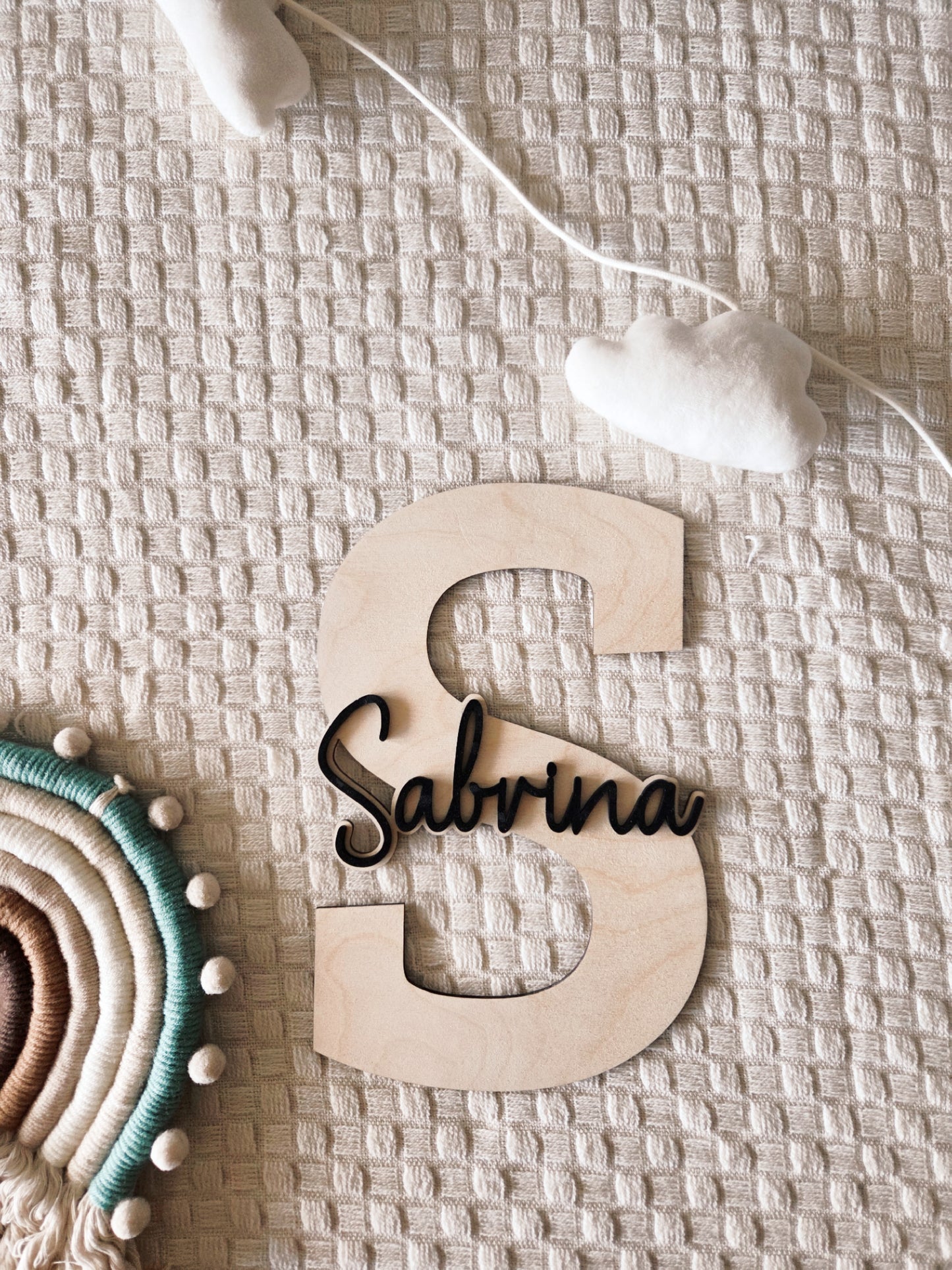 XXL Türschild aus Holz mit Namen – personalisiert