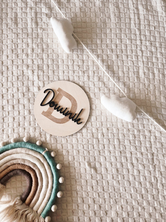 Holzschriftzug Namensschild Kinderzimmer Deko