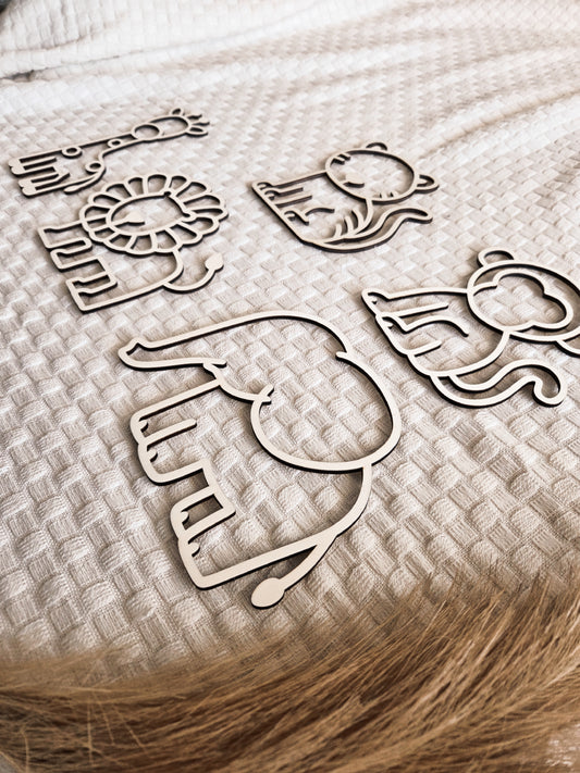 Safaritiere SET aus Holz