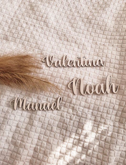 personalisiertes Namensschild - Schriftzug