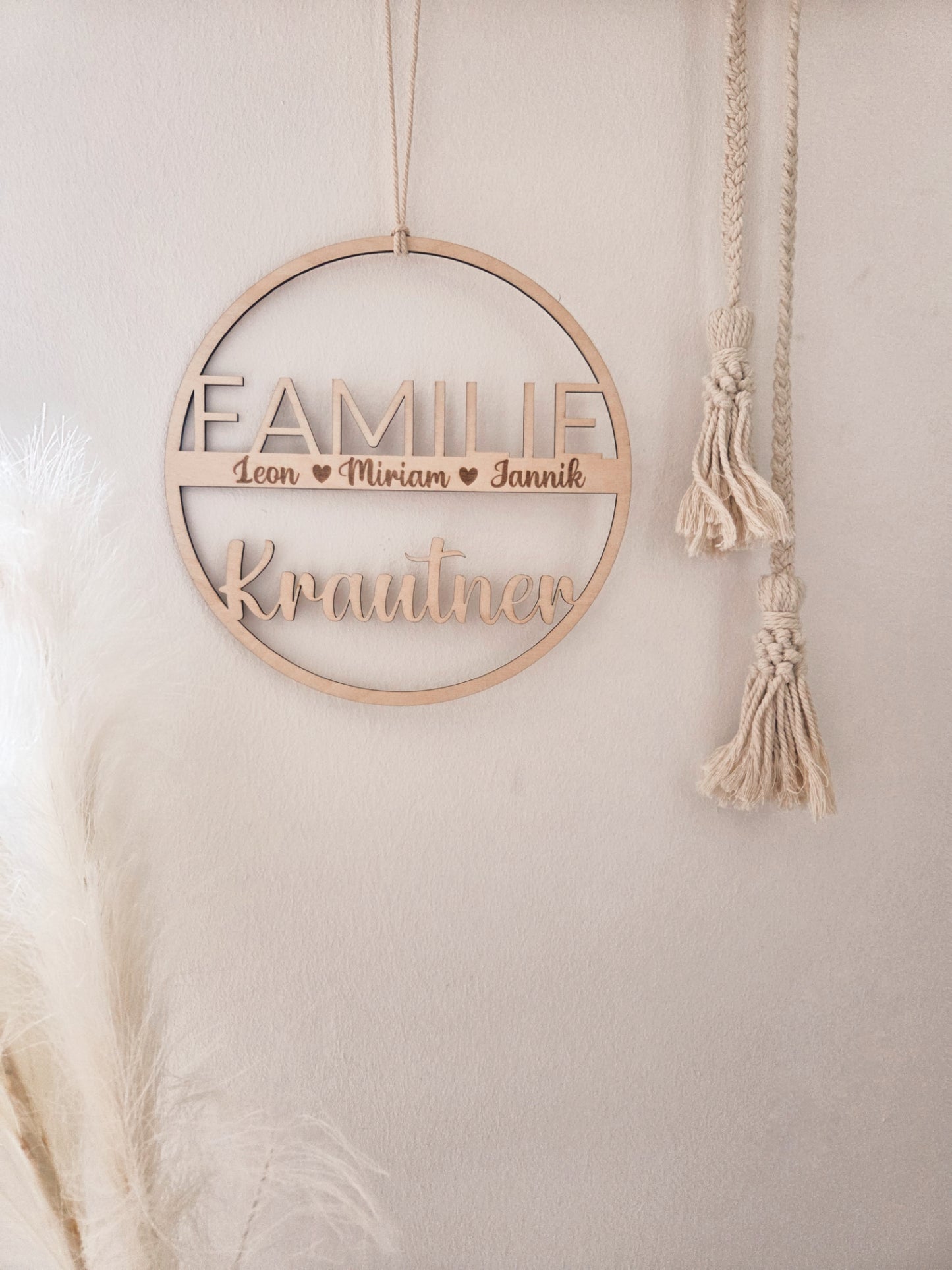 Familienschild Türschild aus Holz