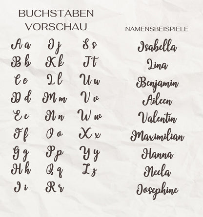 Personalisierter Holzschriftzug mit Namen – moderne Wanddeko & Türschild