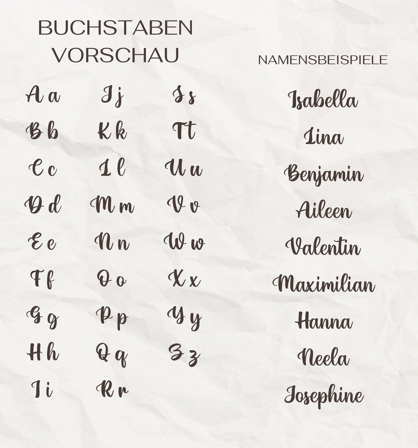 personalisiertes Namensschild - Schriftzug