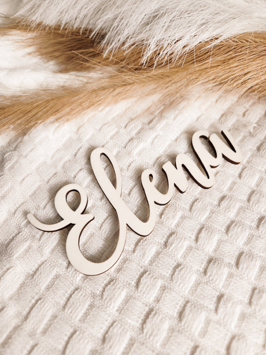 personalisierter Holzschriftzug Name Wanddeko