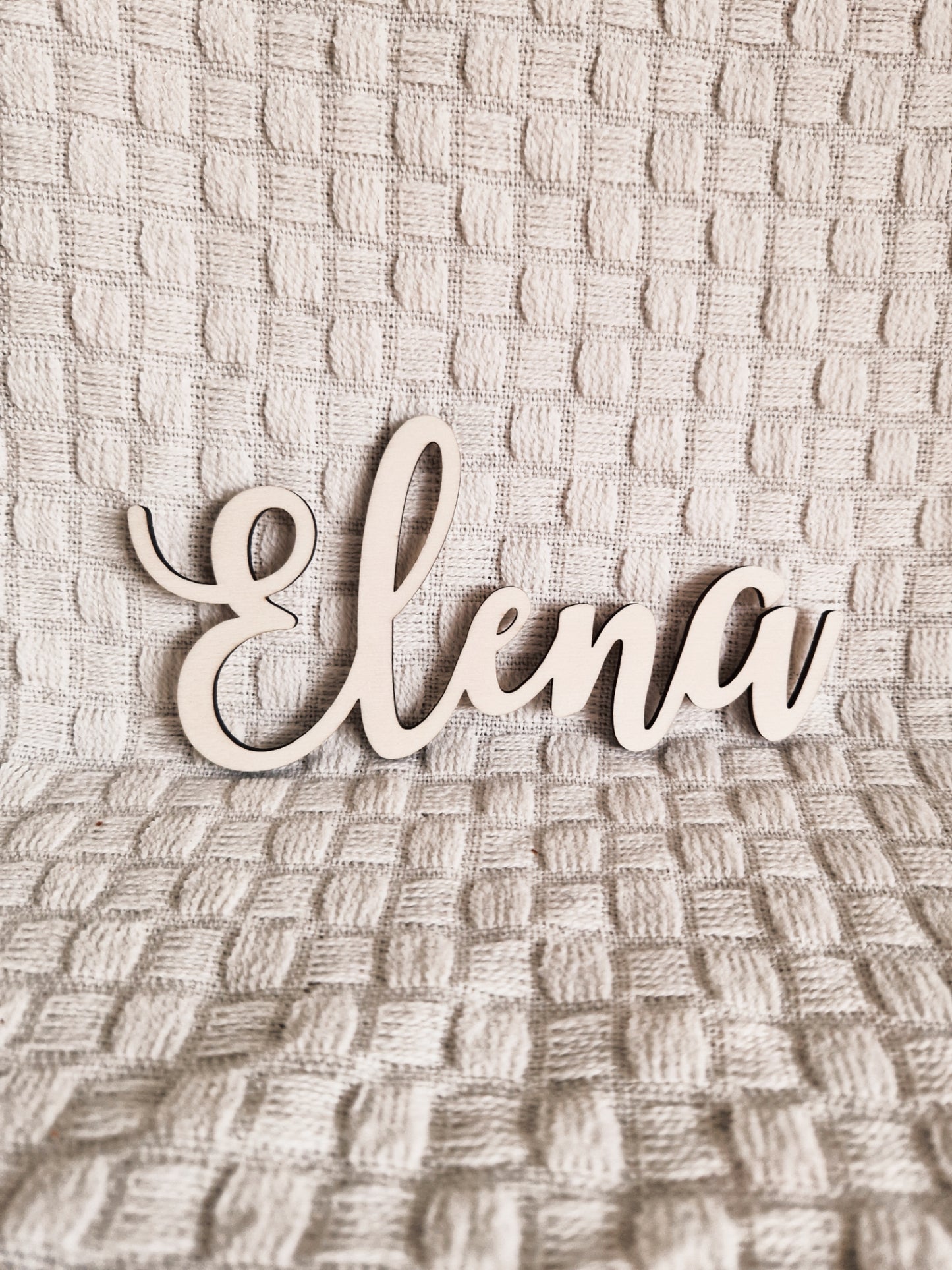 Türschild Name Holz modern