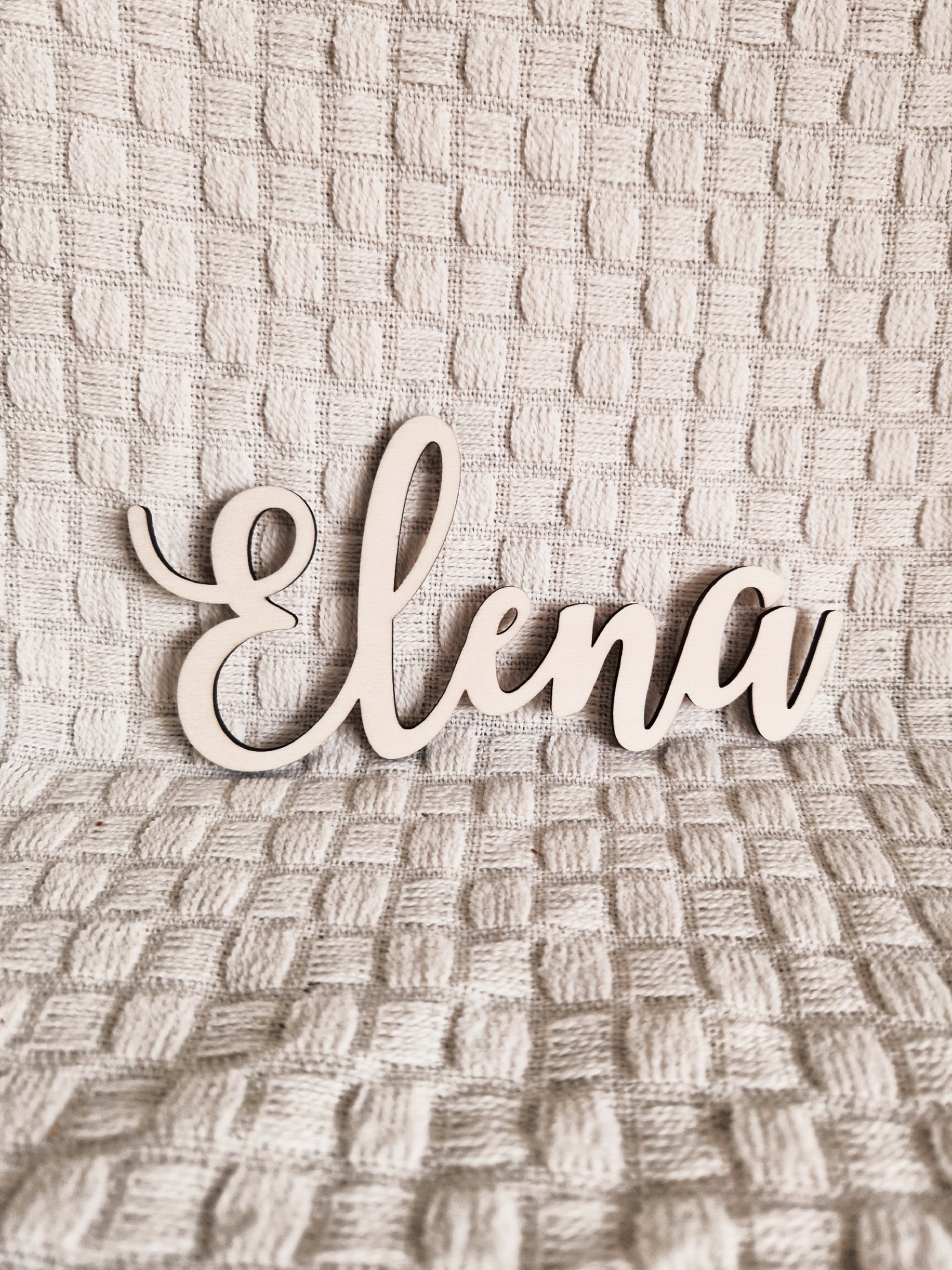 Türschild Name Holz modern