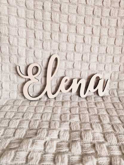 Türschild Name Holz modern