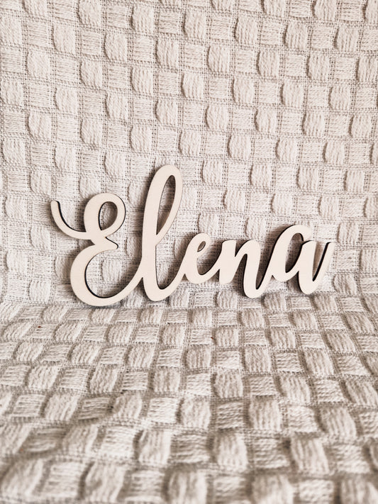 Türschild Name Holz modern