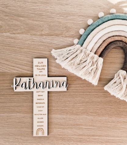 Taufkreuz mit Namen personalisiert