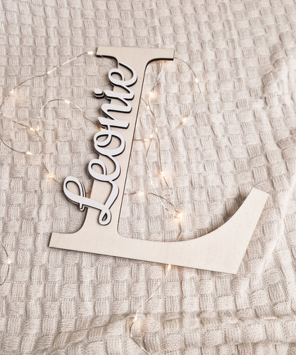 Holzbuchstabe mit Namen Deko personalisiert