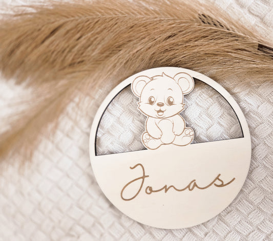 Holzschild mit Namen personalisiert