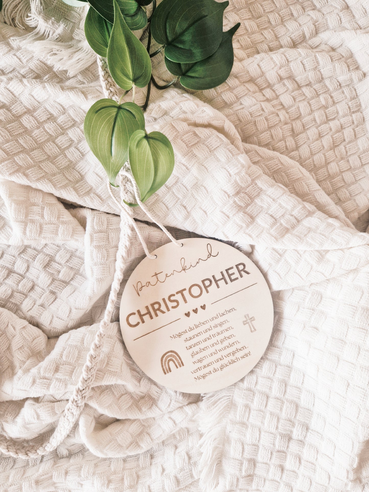Patenschild personalisiert mit Namen