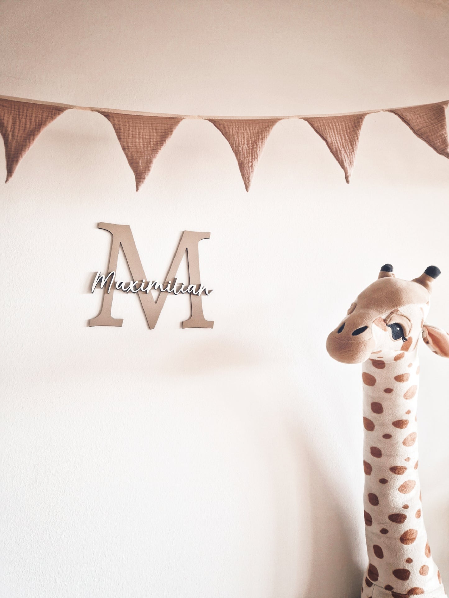 Türschild Namensschild mit Buchstaben und Namen personalisiert