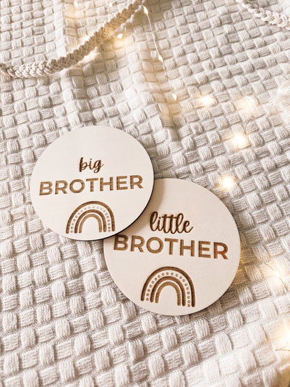 Holzschild big Sister Brother little Sister Brother wählbar