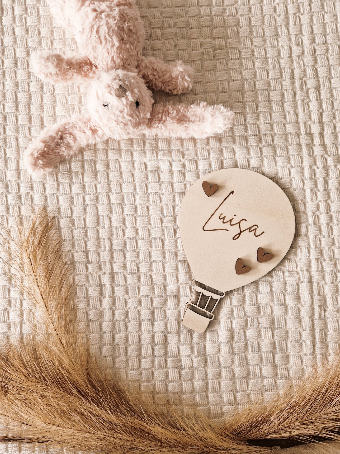 Heißluftballon mit Namen personalisiert