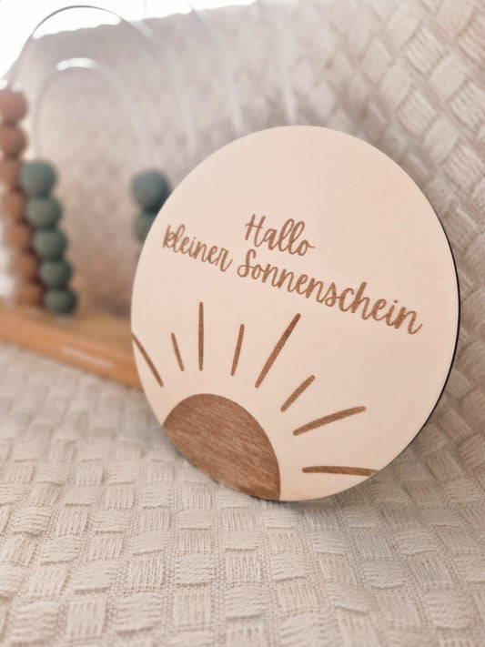 Hallo kleiner Sonnenschein Holzschild