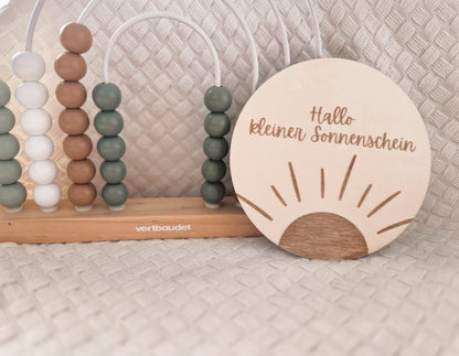Hallo kleiner Sonnenschein Holzschild