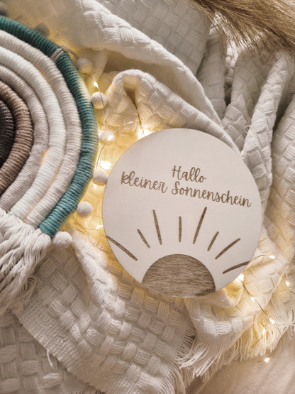 Hallo kleiner Sonnenschein Holzschild