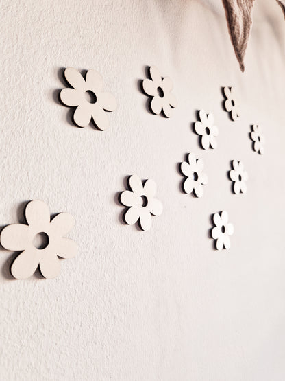 Blumenset Gänseblümchen aus Holz