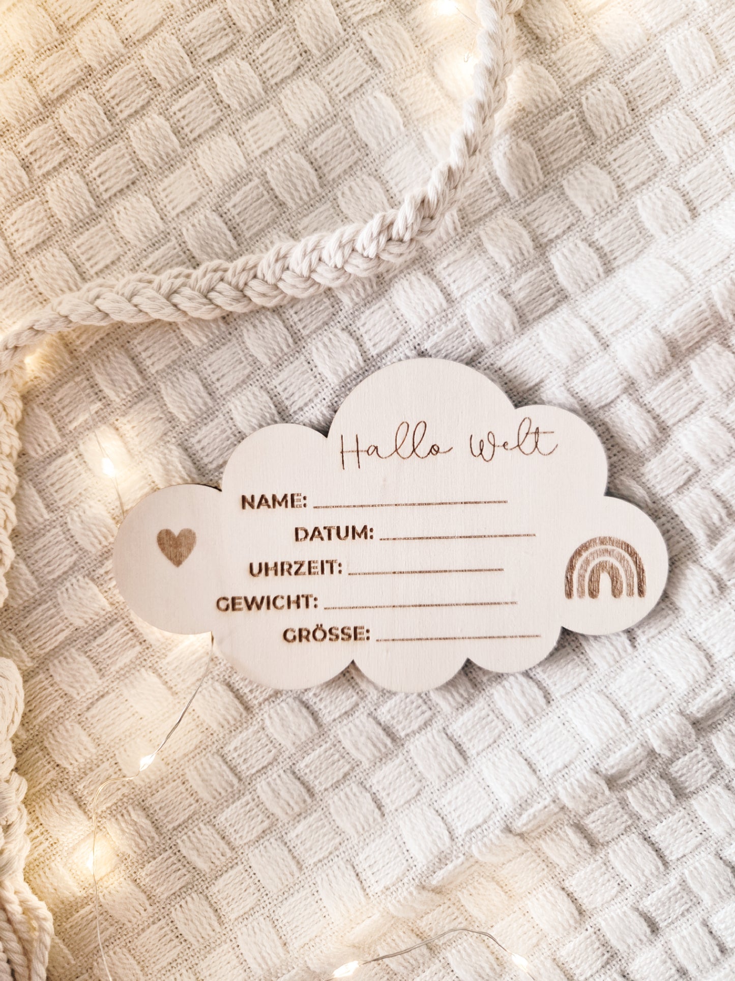 Meilensteinkarte aus Holz zum Ausfüllen