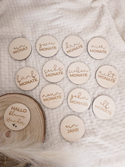 Meilensteinkarten Monatskarten Hallo kleines Wunder