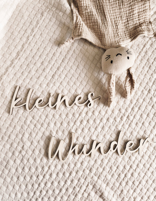 kleines Wunder Schriftzug aus Holz