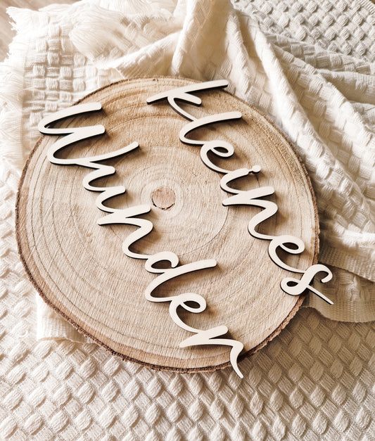 kleines Wunder Schriftzug aus Holz