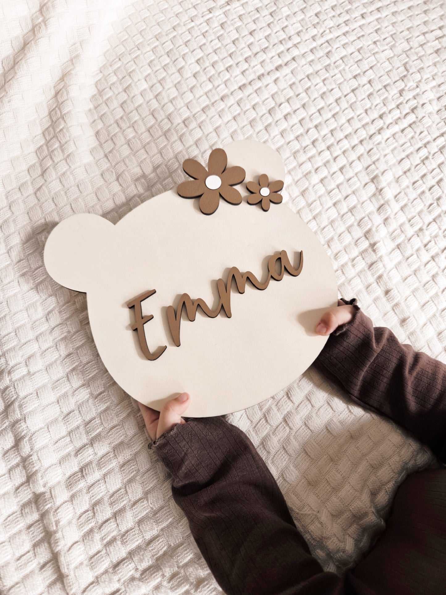 Türschild Namensschild Hase und Bär wählbar