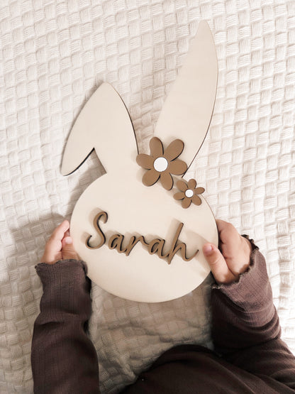 Türschild Namensschild Hase und Bär wählbar