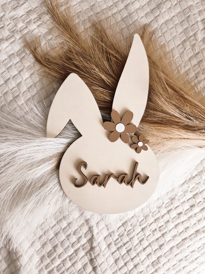 Türschild Namensschild Hase und Bär wählbar