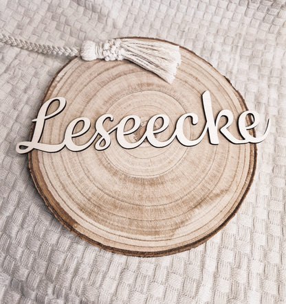 Wanddekoration Holz Leseecke gemütliche Ecke