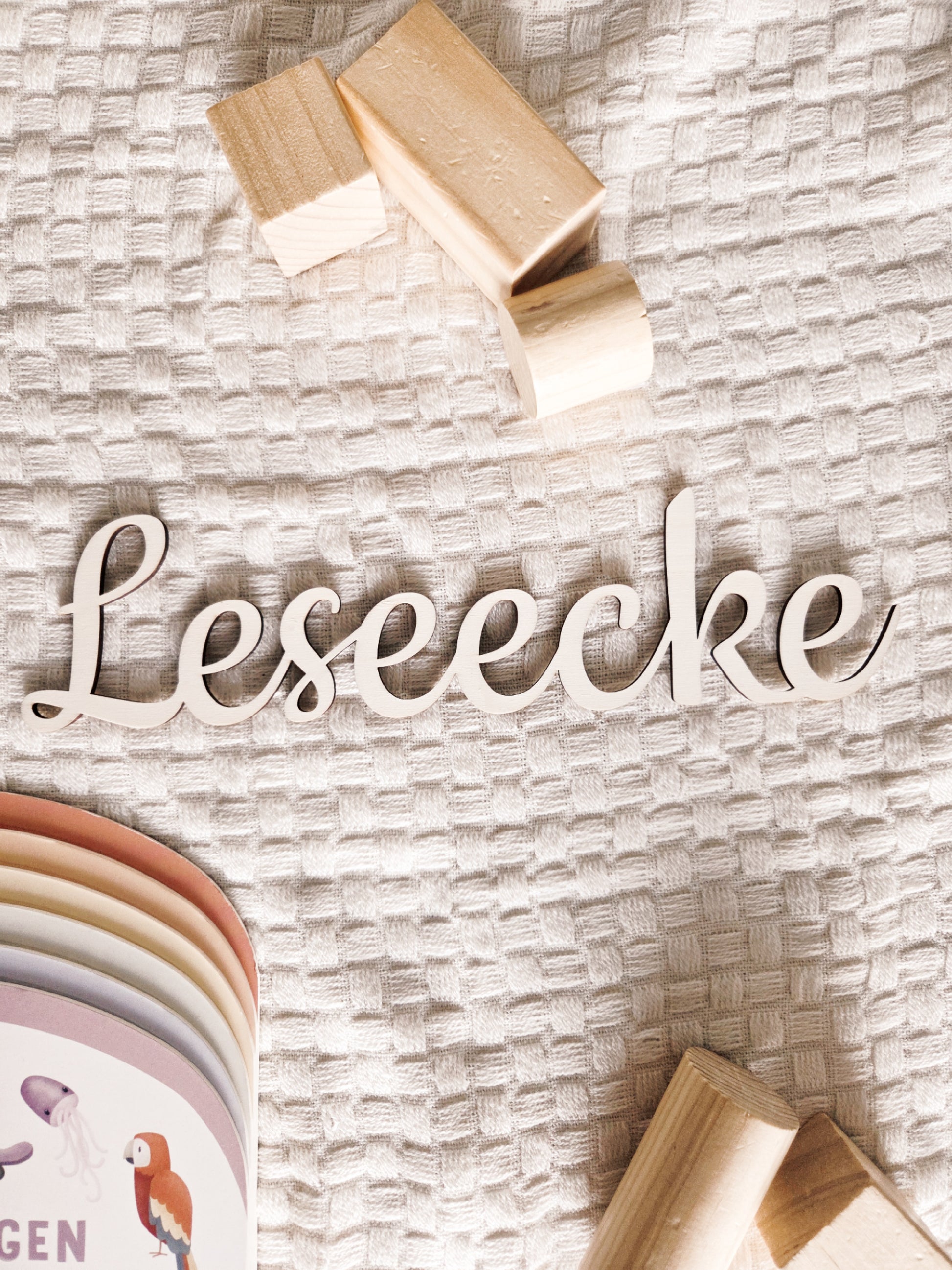 Holzschild Leseecke Wanddekoration Kinderzimmer