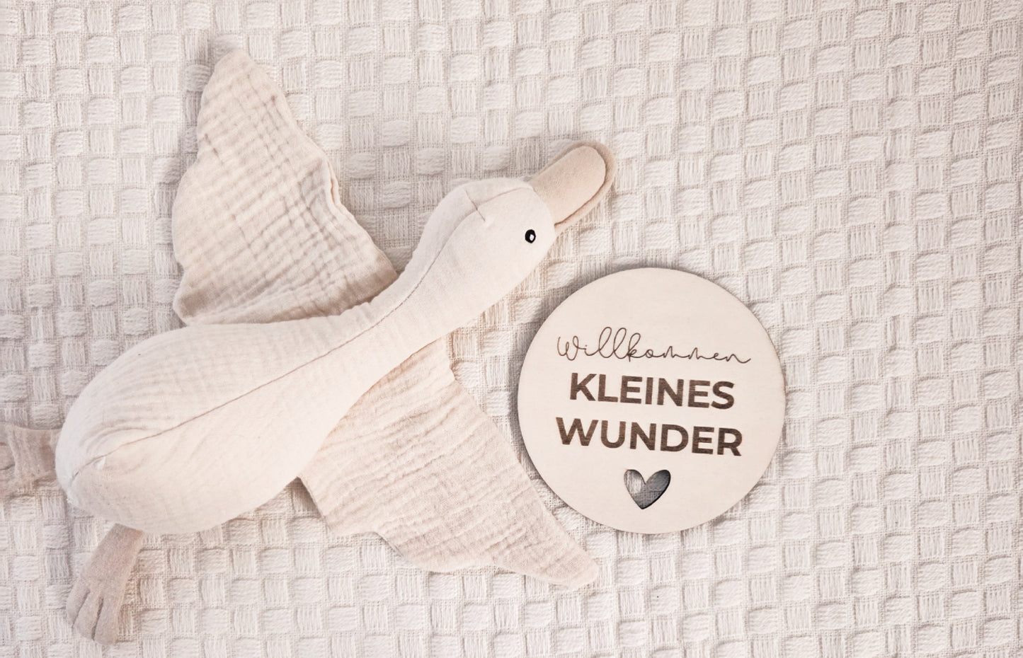 Willkommen kleines Wunder Holzschild