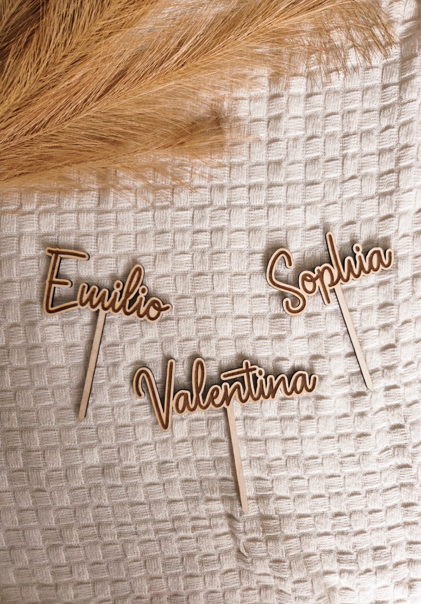 Personalisierte Caketopper mit Namen graviert