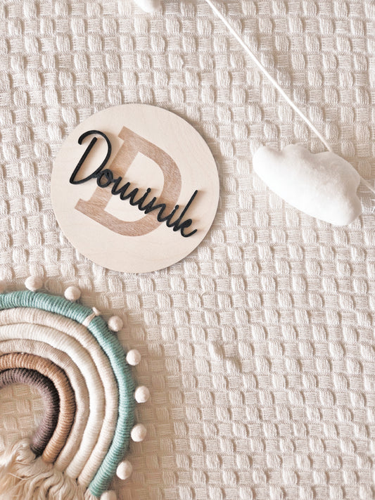 personalisiertes Holz‑Namensschild Buchstaben mit Name