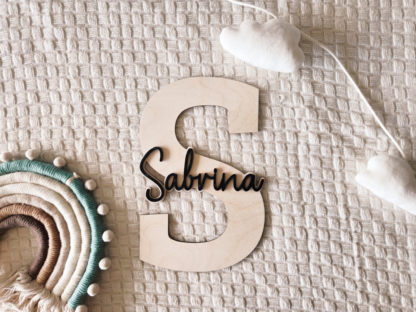 XXL Türschild aus Holz mit Namen – personalisiert