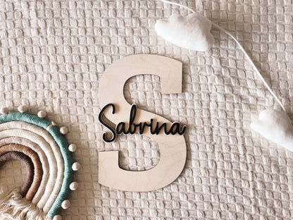 XXL Türschild aus Holz mit Namen – personalisiert