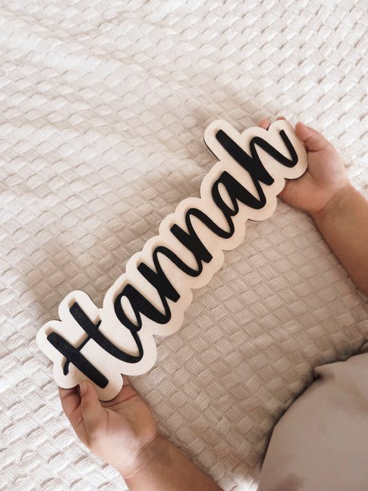 personalisertes Holzschild mit Name Kinderzimmer