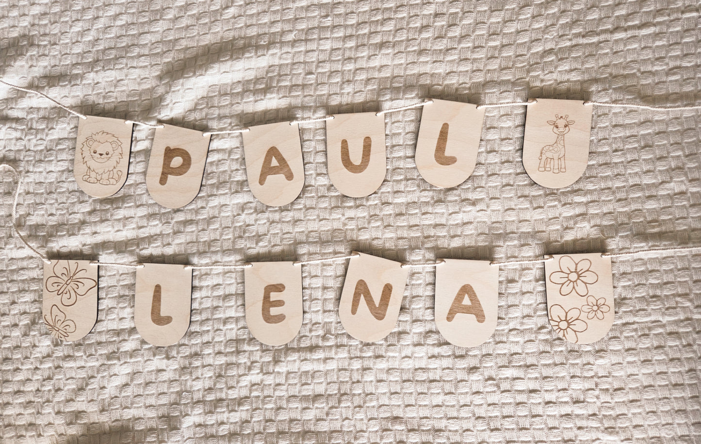 Kinderzimmer Wimpelkette personalisiert mit Namen