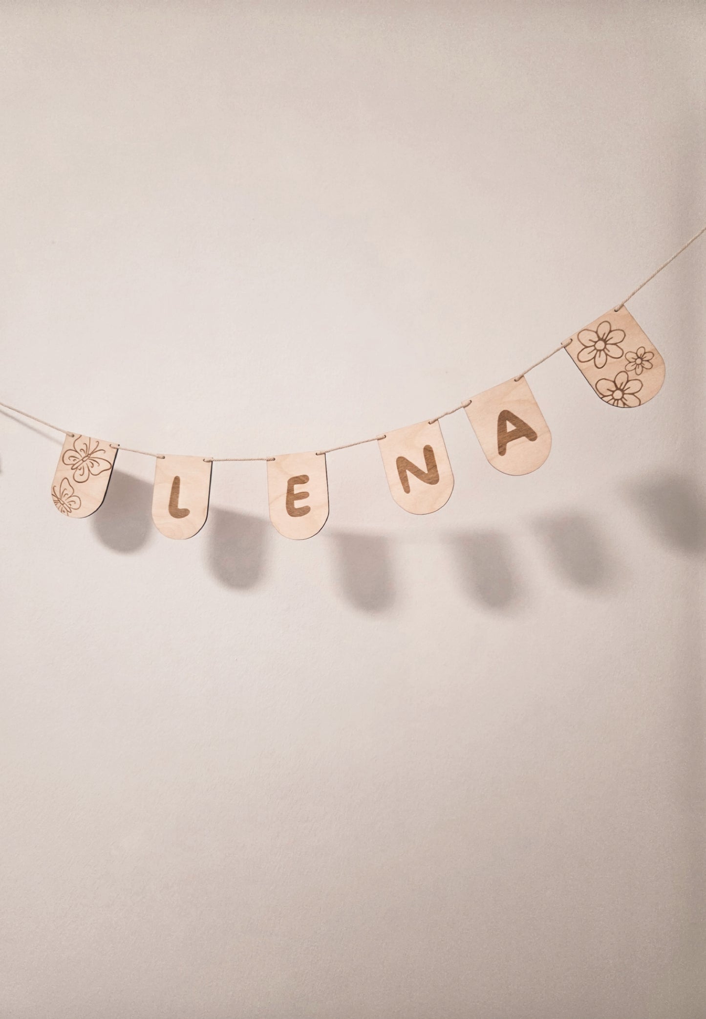 Kinderzimmer Wimpelkette personalisiert mit Namen
