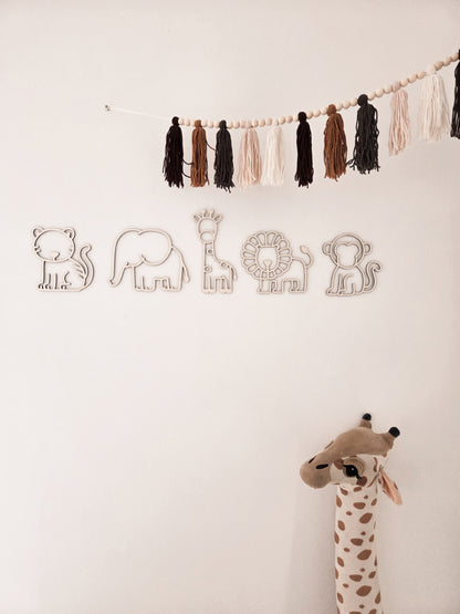 Safaritiere SET aus Holz