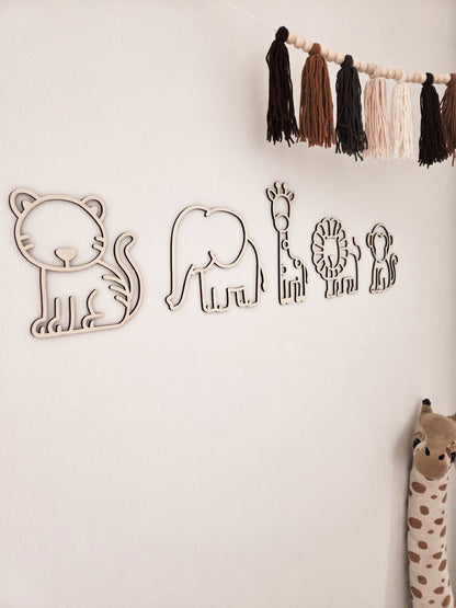 Safaritiere SET aus Holz