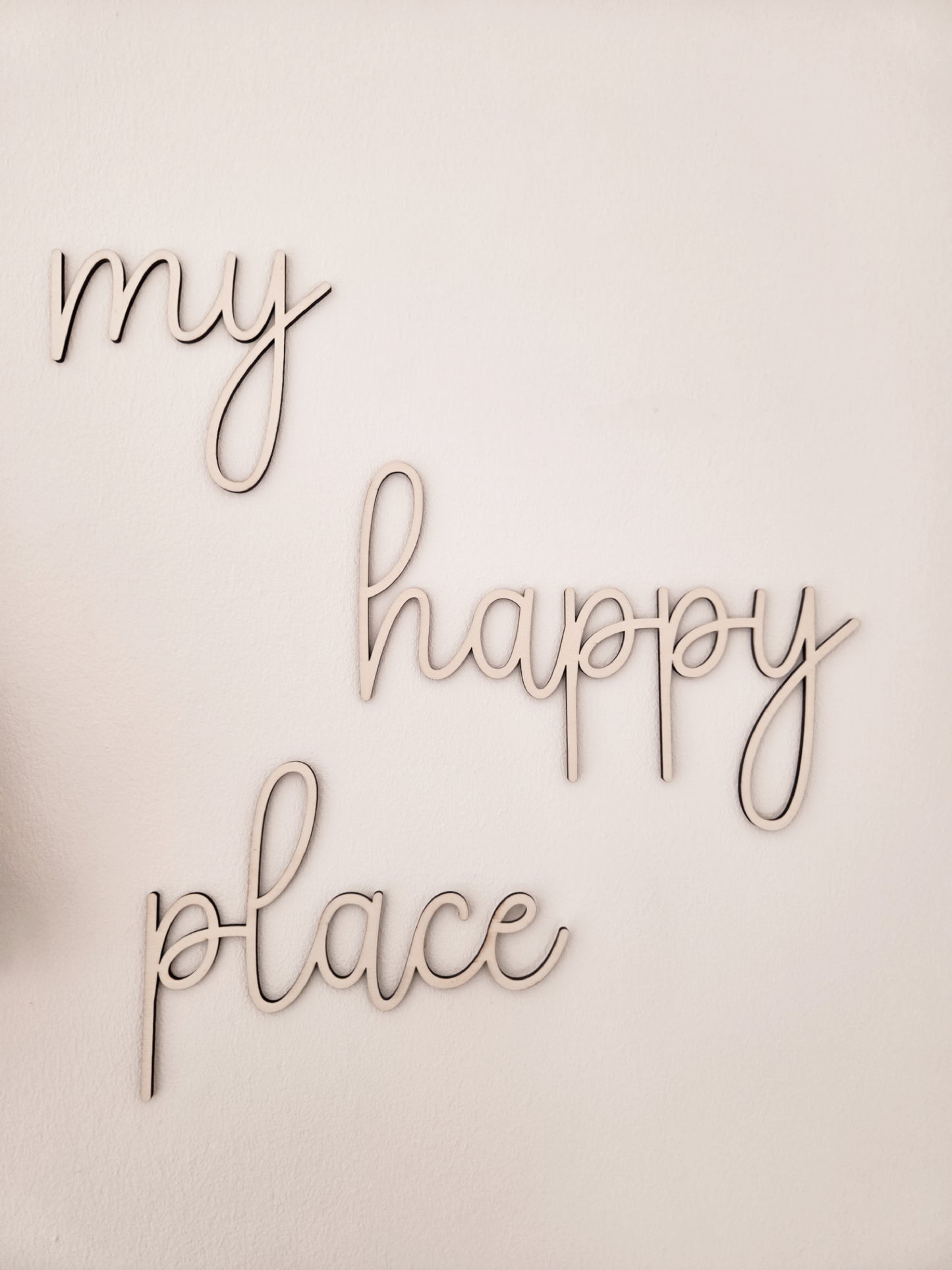 Wanddekoration Schriftzug  "my happy place"