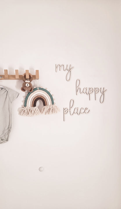 Wanddekoration Schriftzug  "my happy place"