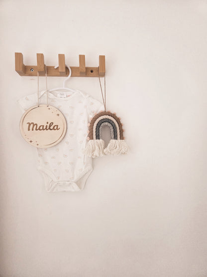 Personalisiertes Namensschild aus Holz