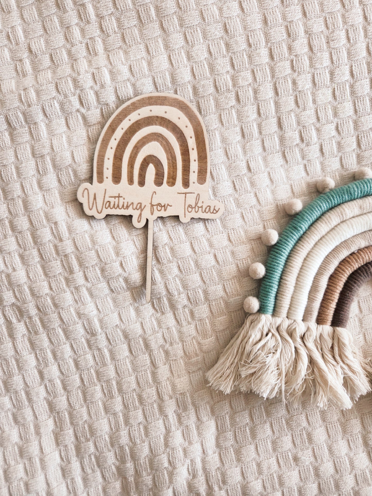 Caketopper Babyparty "waiting for"